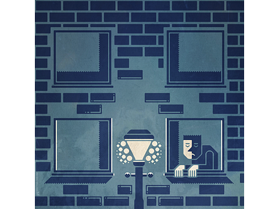 Loneliness — stylized vector illustration