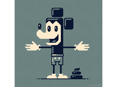 Mickey the Poo cartoon character characterdesign design graphicdesign illustration mickeymouse mouse parody poo retro satire shit turd vector vectorillustration