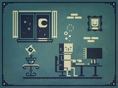 Retro fun — animated GIF illustration by Metin Seven on Dribbble