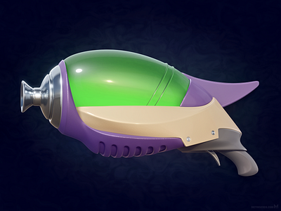 Space toy ray gun 3d designer 3d illustrator 3d modeler 3d visualizer futuristic gun raygun retro retrofuturism space toy