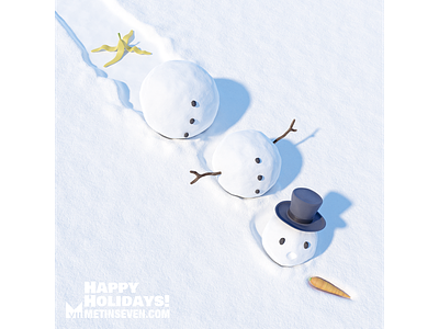 Happy Holidays! 🎅 3d card cartoon fun greeting happy holidays illustratie illustration illustrator snowman wenskaart