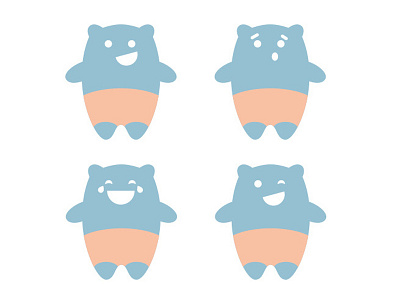 Characters for Pumpuroom identity bears characters emotions identity illustration kids