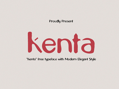Kenta Free Typeface download download free font free free font freebie freebies