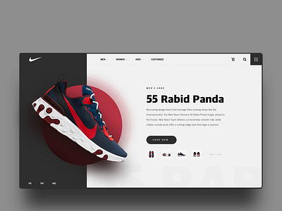 Nike UI Redesign design nike sketch ui uidesign web