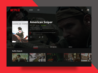 Netflix UI Web Duplicate design netflix photoshop sketch ui web