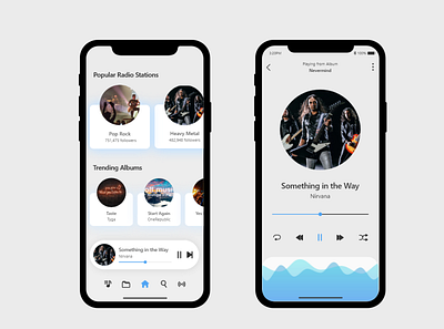 Music Player App adobe xd branding