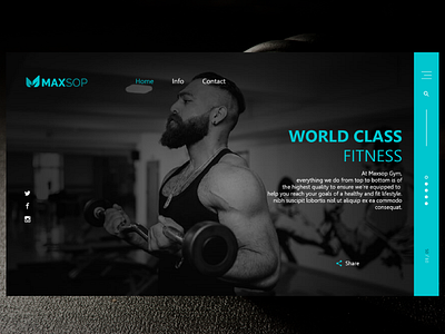 Personal Gym portfolio adobe xd ui ux