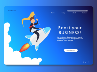 Boost Landing Page adobe illustrator adobe photoshop adobe xd design ui ux