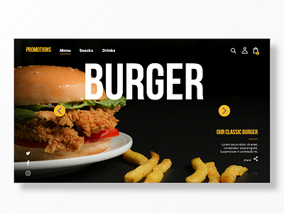 Food Landing Pge adobe xd ui ux