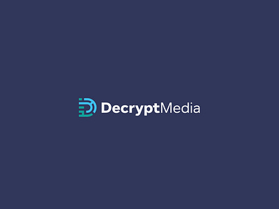 Decrypt Media logo branding illustration logo vector