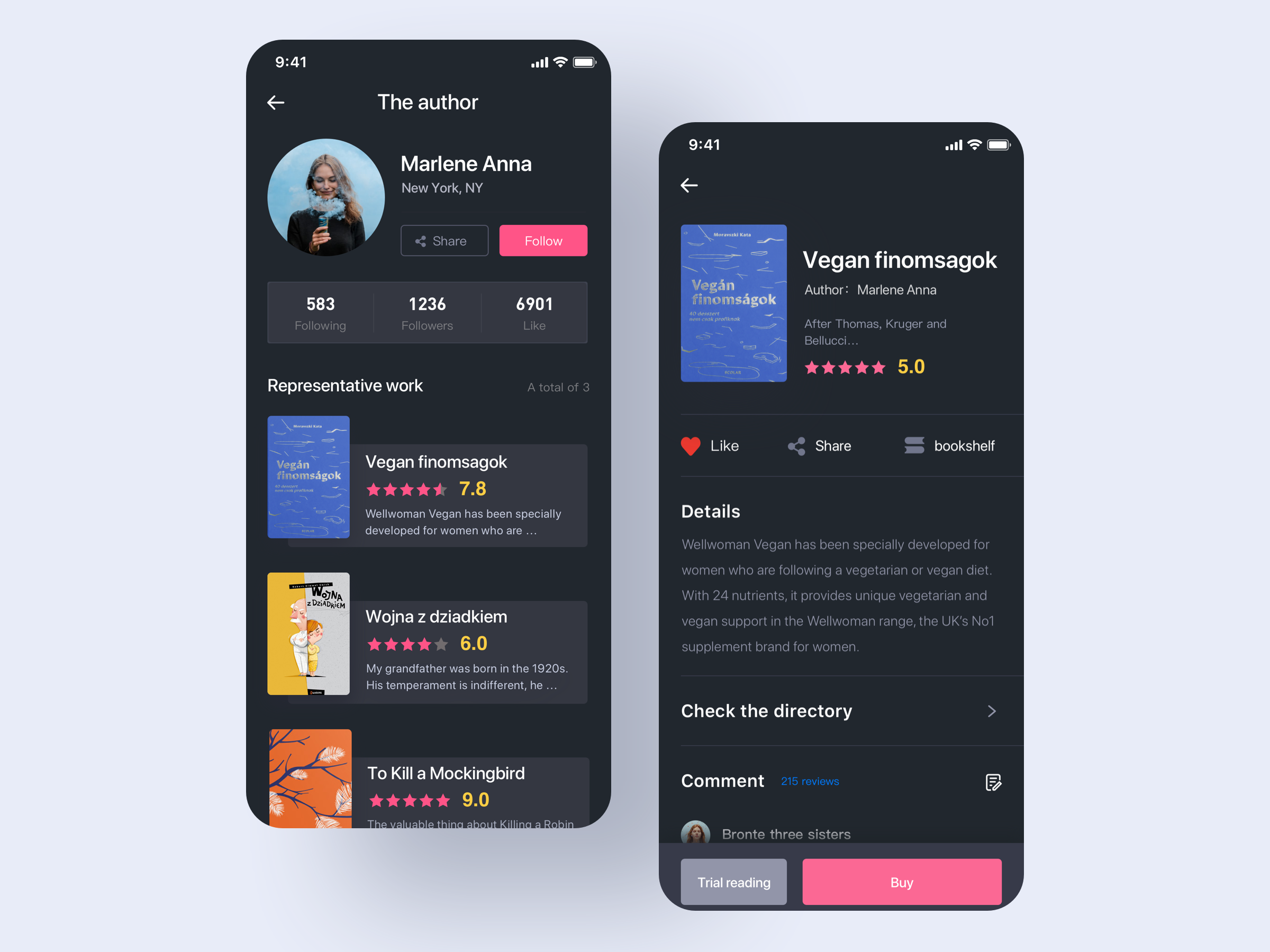 Reading App Design by ArielHao on Dribbble