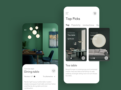 Furniture App UI ui ux 应用 设计