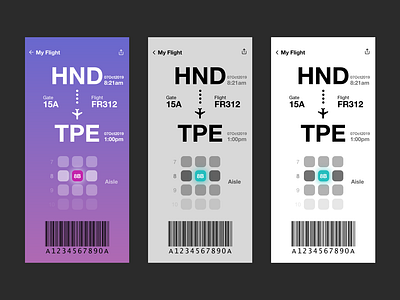 Boarding ticket app dailyui design ui uidesign ux