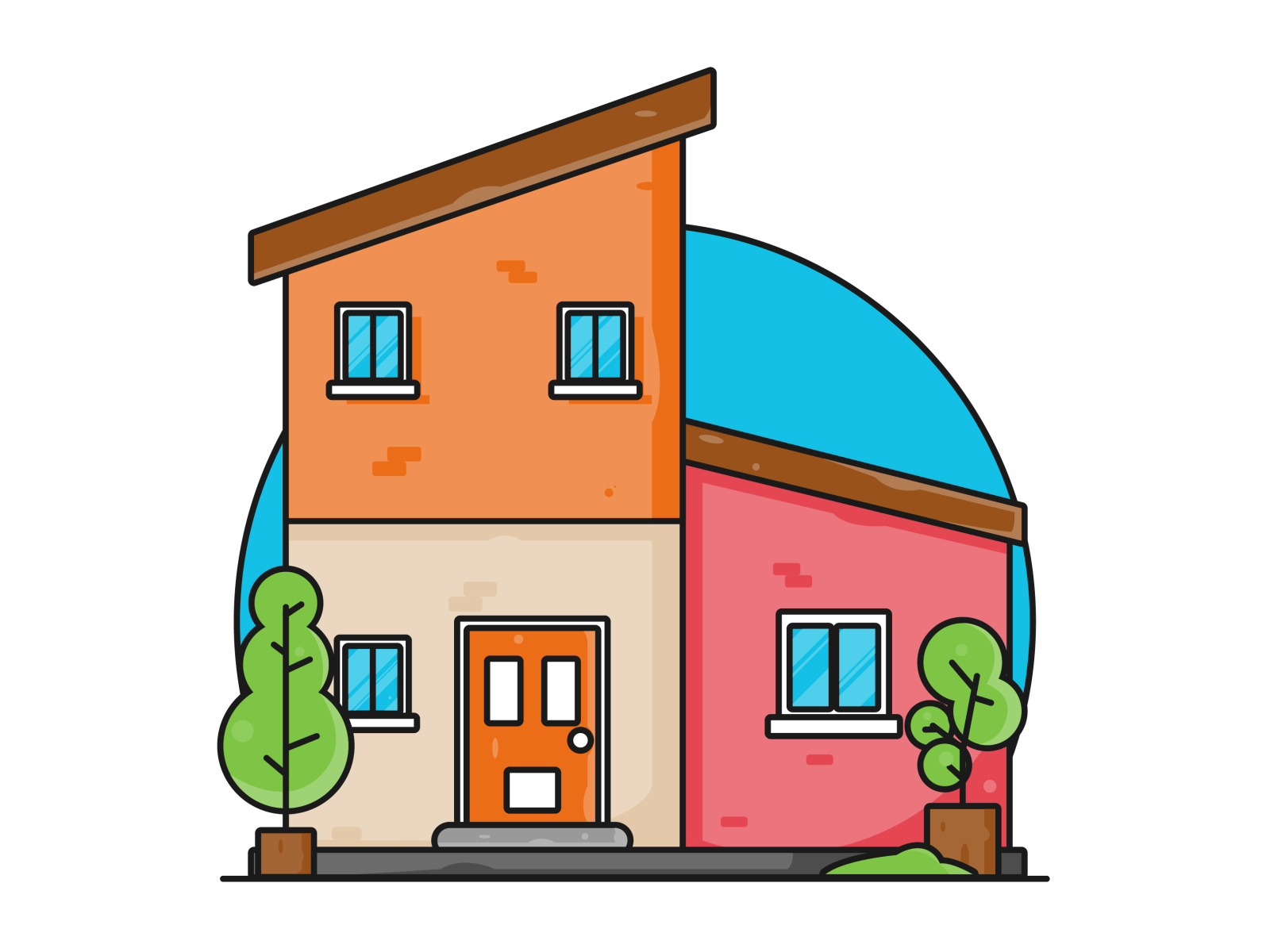 House Icon Flat Design By Afnan Assagav On Dribbble