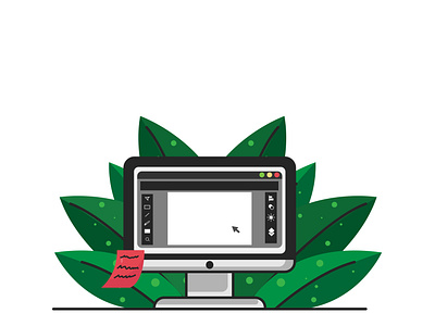 desktop flat illustration