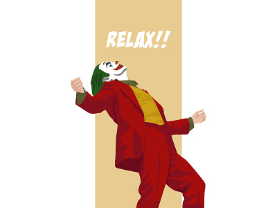 joker relax art character illustration illustrator joker movie portrait vector vexel work