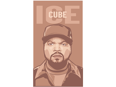 ice cube art character creative illustration illustrator portrait vector vexel work