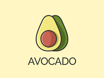 Avocado Logotype adobe illustrator adobe indesign adoe xd app art avocado food icon logo logotype ui uiux
