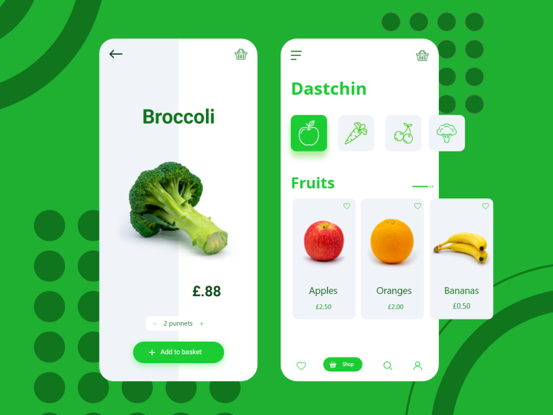 🔺ui fresh food Dastchin shop (concept) by Reihaneh Nemati on Dribbble