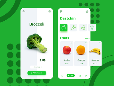 🔺ui fresh food Dastchin shop (concept) app design mobile mobile design ui ui design user ux