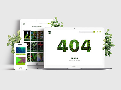 Plant Identification Tools Website 404 page bootstrap chicago design field museum flexbox front end development frontend graphic design graphics mobile design museums plant id plants responsive web design search results ui