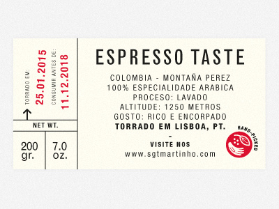 Sticker Label bags coffee coffee bags espresso label lisboa portugal roasted