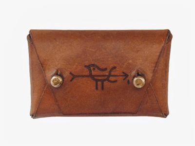 Pettirosso-again bird brand branding craft goods handcraft handmade leather logo wallet