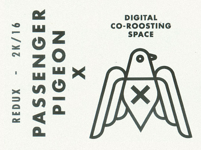 That's it! PPX fixed. badge bird digital fly logo logomarks marks passenger pigeon ppx symbol x