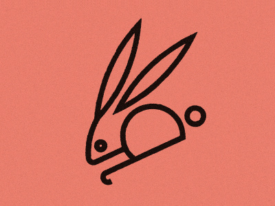 Escape plan. animal bunny hare line logo mark marks rabbit run run away symbol tiny