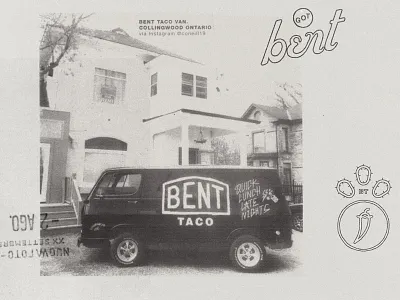 Bent Taco Van bent bent taco canada collingwood logo mexican ontario tacos van