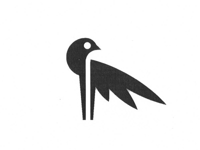 Gentle Bird animal bird birds crane logo logo modernism marks modernism pictogram symbol wings