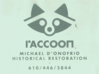D° Raccoon animal avatar donofrio gistorical restoration icon logo mark marks mascot mdhr philly raccoon