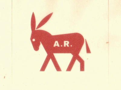 Asino Rosso (Âne Rouge in French). ane animal asino donkey logo mark mule red rosso rouge spsychology symbol