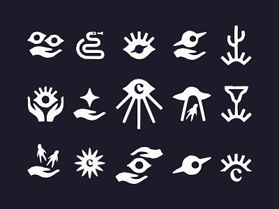 Còsmica iconographic system boston cactus eye icon icon design icons logos logosai mixican picto pictos symbols symbolset tacos ufo