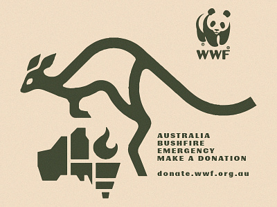 Australia Bushfire Emergency alert animal aus bushfire australia blaze bushfire donate emergency fire flame icon jumping kangaroo kangoo panda wwf