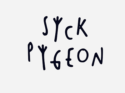 Sick Pigeon, Illustrated Clothing Identity Logo