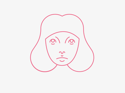 lady face girl hair illustration lady portrait