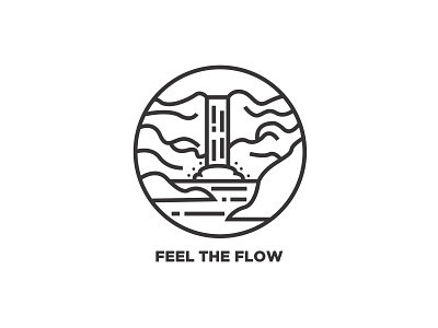 Feel the Flow art artwork branding design flat hipster icon illustration logo minimalist vector