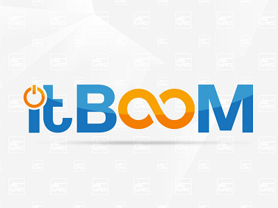 itboom Site logo design design flat logo photoshop typography