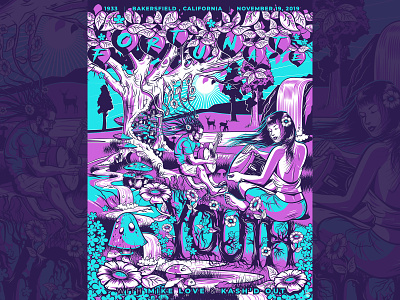 Fortunate Youth - Bakersfield, CA - Limited Edition Screenprint concert poster illustration music poster design screenprint