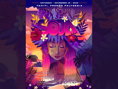 SOJA - Tahiti, French Polynesia - Limited Edition Concert Poster