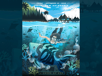 SOJA - Paita, New Caledonia - Limited Edition Concert Poster concert poster graphic design illustration poster design sealife