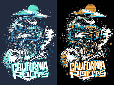 Skullwave Color Optons - California Roots Apparel Design
