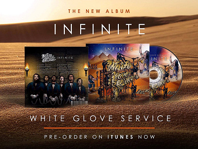 Album Art & Mockup - "Infinite" White Glove Service album art music musician rasta reggae rock rock and roll