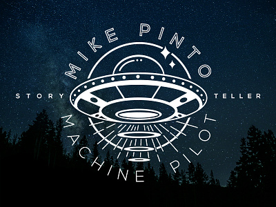 UFO Logo Mike Pinto alien aliens logo mike pinto t shirt tee ufo