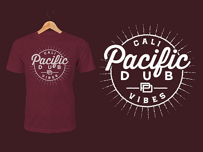 Pacific Dub Logo / Tee Design band california logo music pacific dub rasta reggae