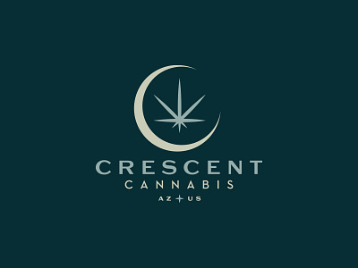 Crescent Cannabis cannabis cannabis branding cannabis design cannabis logo cbd crescent crescent moon moon stars weed