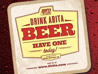 Abita Coasters abita beer coaster drink mockup print typography