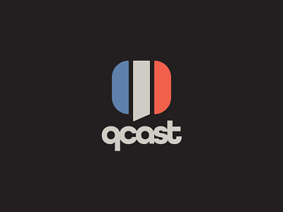 QCast Podcast Concept broadcast logo logodesign logotype minimal monogram logo podcast podcast logo podcasting radio radio logo retro retro logo vintage