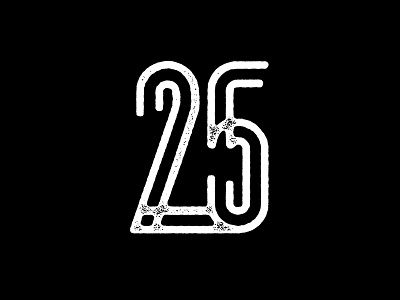 25 V1 blackandwhite branding logo mark numbers texture typography